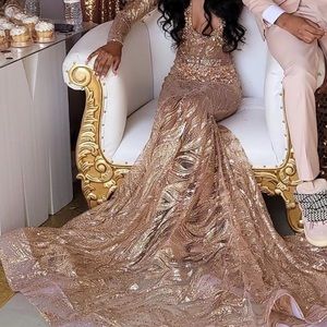 Prom or wedding dress( Rose Gold)